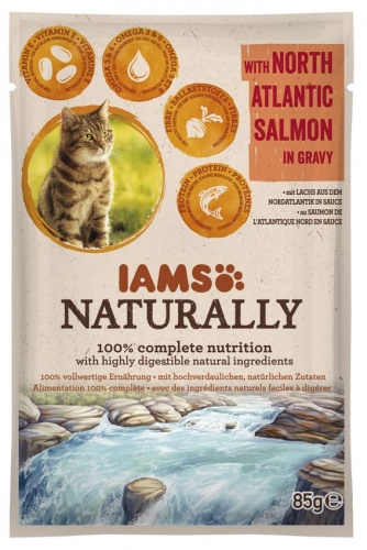 IAMS Naturally Adult NA Salmon 85g